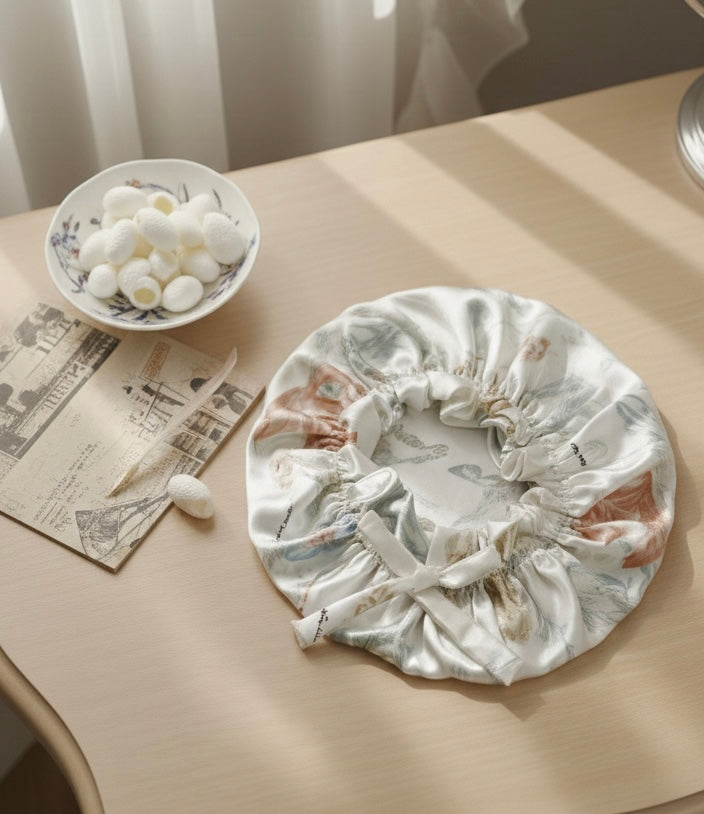 Prvotriedna spacia čiapka z čistého hodvábu